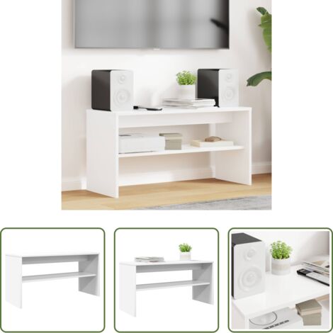 TV in legno -  Mobile TV Bianco 80 x 30 x 40 cm Legno multistrato