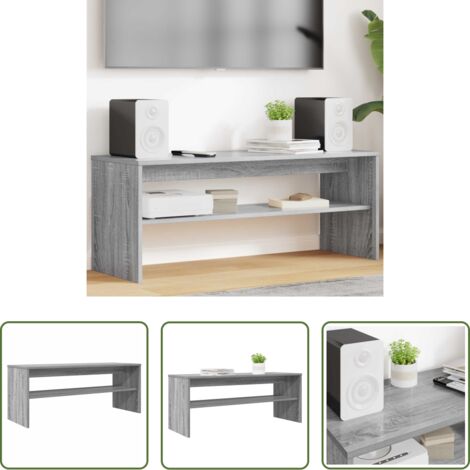 TV in legno -  Mobile TV Grigio Sonoma 100 x 35 x 40 cm Legno multistrato