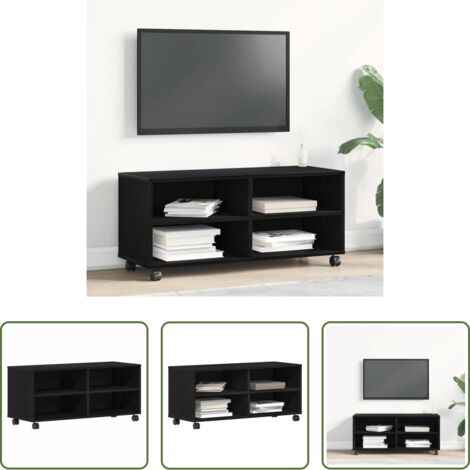 TV in legno -  Mobile TV Nero 90 x 35 x 40.5 cm Legno multistrato