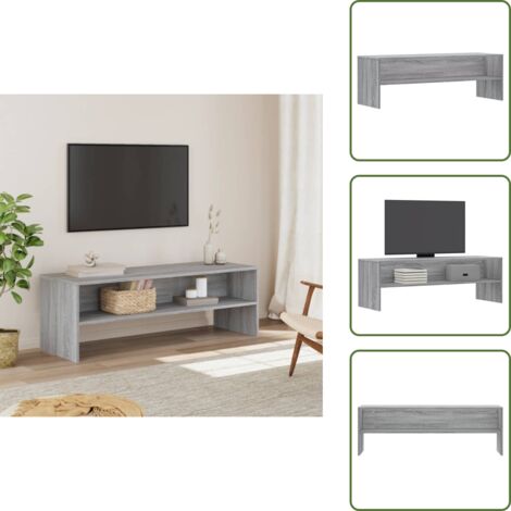 TV in legno - vidaXL Mobile Porta TV Grigio Sonoma 120x40x40 cm in Legno Multistrato - Armadio in legno