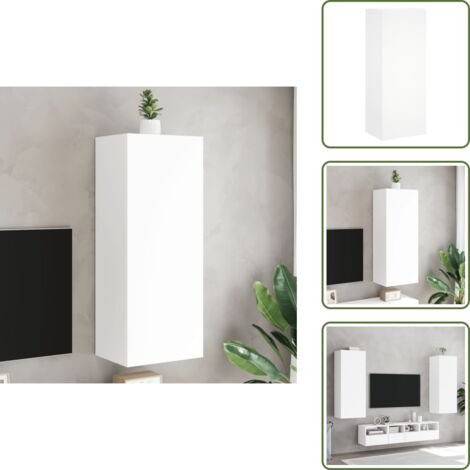 TV in legno - vidaXL Mobile TV a Parete Bianco 40,5x30x102 cm in Legno Multistrato - Mobile in legno