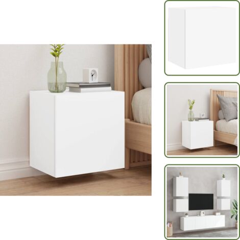 TV in legno - vidaXL Mobile TV a Parete Bianco 40,5x30x40 cm in Legno Multistrato - Mobile in legno