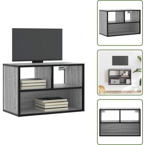 TV in metallo - vidaXL Mobile TV Grigio Sonoma 60x31x39,5cm in Truciolato e Metallo - Mobile per TV
