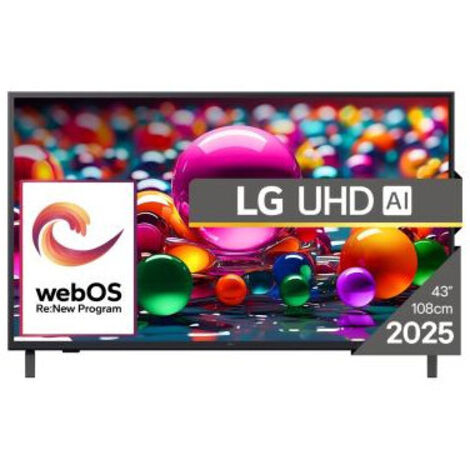 TV LED 43" LG 43UA74003LB 4K UHD Smart TV α7 Gen8 IPS