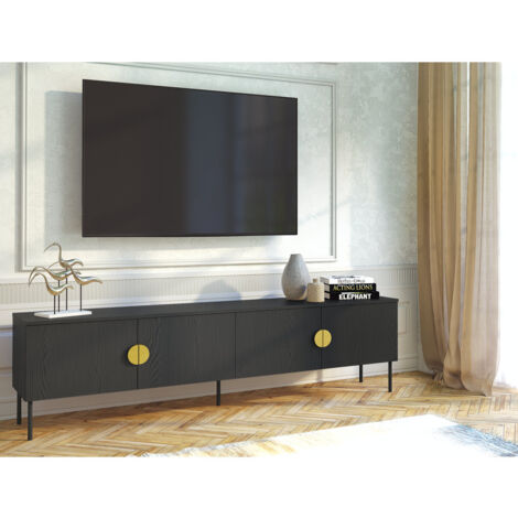 TV Lowboard in Schwarz 200 cm MOLONG-166