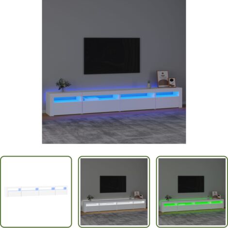 TV mobile -  Mobile Porta TV con Luci LED Bianco 270x35x40 cm