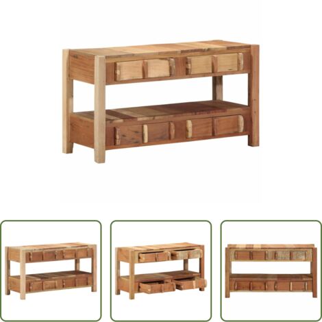 TV mobile -  Mobile TV Marrone 83 x 33 x 46 cm Legno Recuperato Massello