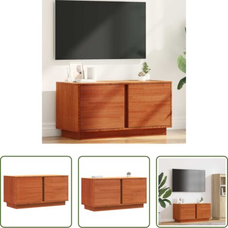 TV mobile -  Mobile TV Marrone cerato 80 x 35 x 40,5 cm Pino massello