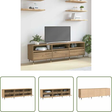 TV mobile -  Mobile TV Rovere artigianale 150 x 30 x 45 cm Legno multistrato