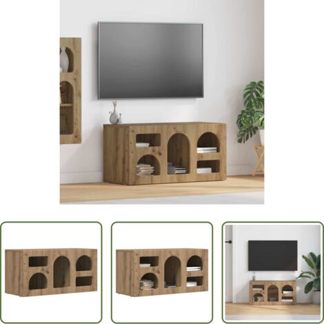 TV mobile -  Mobile TV Rovere artigianale 80 x 35 x 40 cm Legno multistrato