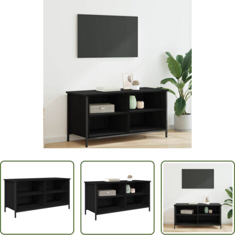 TV mobile -  Mobile TV Rovere Nero 100 x 40 x 50 cm Legno multistrato