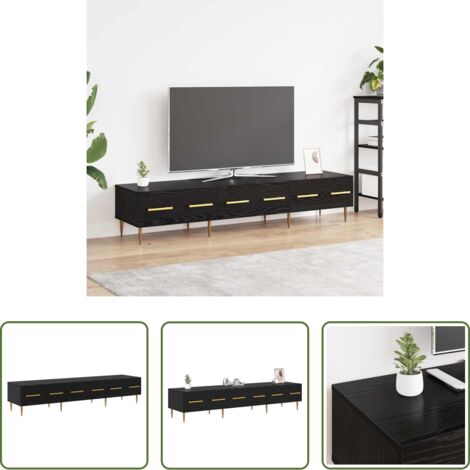 TV mobile -  Mobile TV Rovere Nero 150 x 36 x 30 cm Legno multistrato