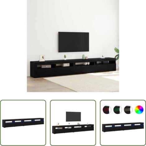 TV mobile -  Set mobile TV 3 pcs Rovere Nero 270 x 35 x 40 cm