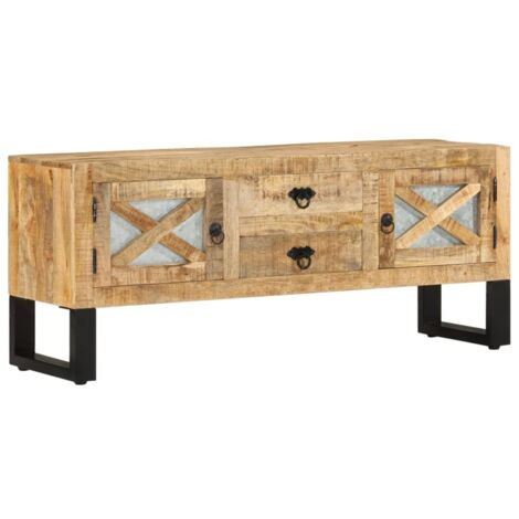 TV-Möbel 110x30x45 cm aus massivem Mangoholz