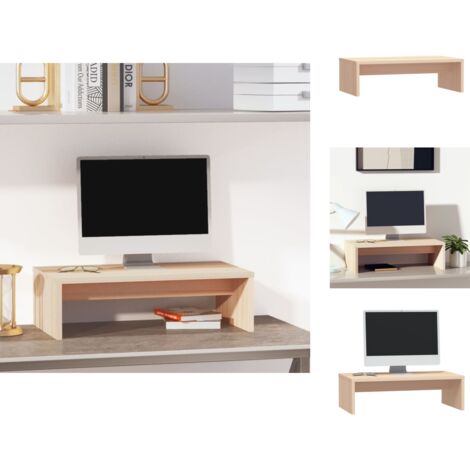 TV-Möbel - Living Monitorständer 50x27x15 cm Massivholz Kiefer