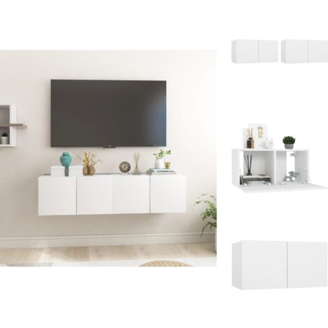 TV-Möbel - Living TV-Hängeschränke 2 Stk. Weiß 60x30x30 cm