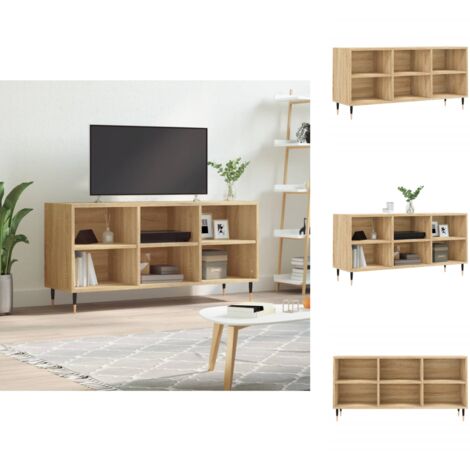 TV-Möbel - Living TV-Schrank Sonoma-Eiche 103,5x30x50 cm Holzwerkstoff