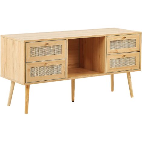 TV-Möbel PEROTE Rattan Hellbraun