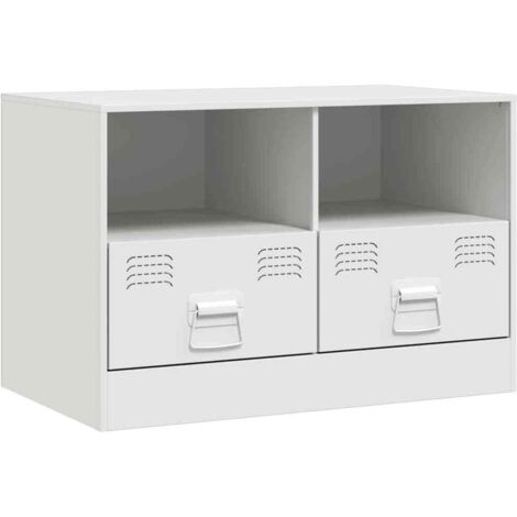 TV Möbel Weiß 67x39x44 cm Stahl