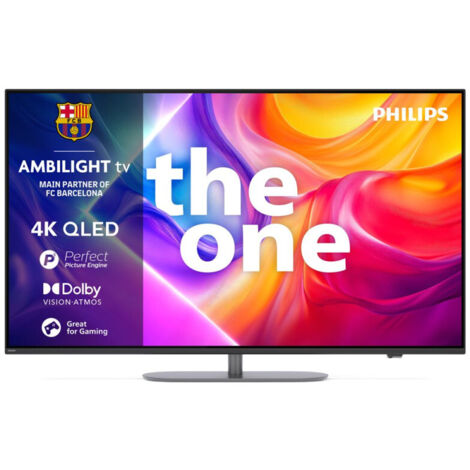 TV QLED Philips The One 65PUS9050 164 cm 4K UHD Ambilight 2025 Gris métal