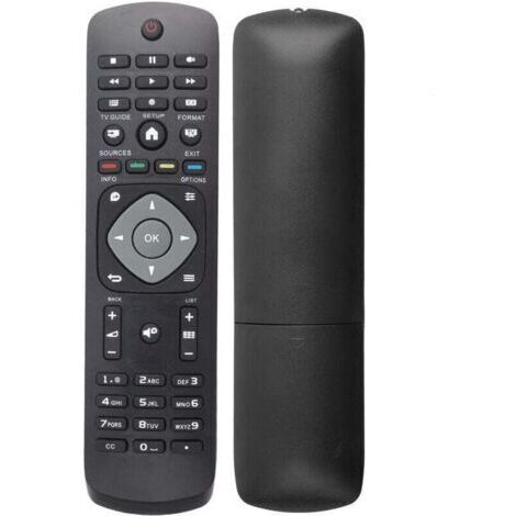 [TV Remote] Philips LCD D Écran Intelligent Noir N° PHIL7 :  Télécommande Universelle pour Philips LCD, LED, Plasma Téléviseurs Compatible Sans Programmation Directe Chaînes Numériques 2 AAA Batteries