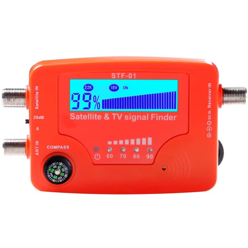 TV Satellite Finder professionnel haute sensibilité boussole conception compteur de Signal Satellite pour TV Satellite Signal force mètre