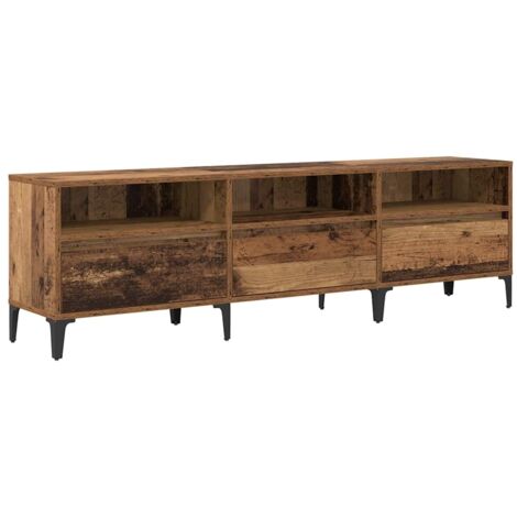 TV-Schränk Altholz 150 x 30 x 45 cm Verbundholz und Eisen vidaXL