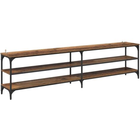 TV-Schränk Altholz 200 x 30 x 50 cm Verbundholz und Eisen vidaXL