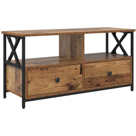 TV-Schränk Altholz 90 x 33 x 45 cm Ingenieure Holz und Stahl vidaXL