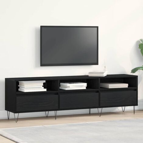 TV-Schränk Schwarz Eichen-Optik 150 x 30 x 44,5 cm vidaXL