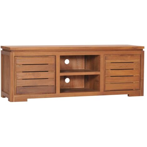 TV-Schrank 110 x 30 x 40 cm Teak Massivholz vidaXL