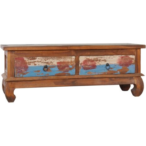TV-Schrank 110x35x40 cm Teak Altholz vidaXL