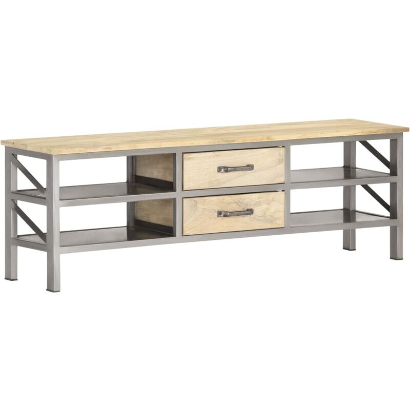 vidaXL TV-Schrank 120 x 30 x 40 cm Massivholz Mango - Braun
