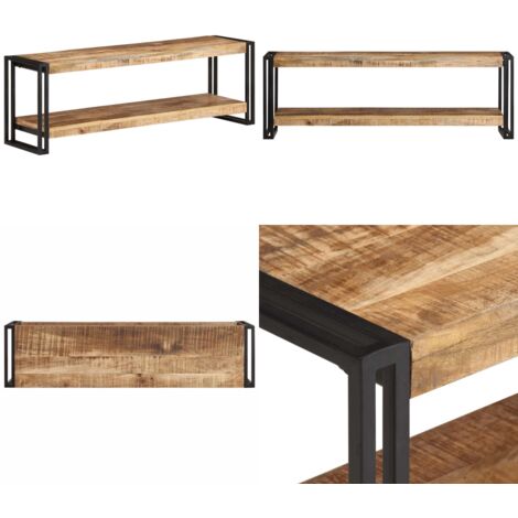 TV-Schrank 120x30x40 cm Raues Mangoholz - Holz TV Schrank - Industrieller Stil - Mangoholz - TV Stand - Regal - Home & Living