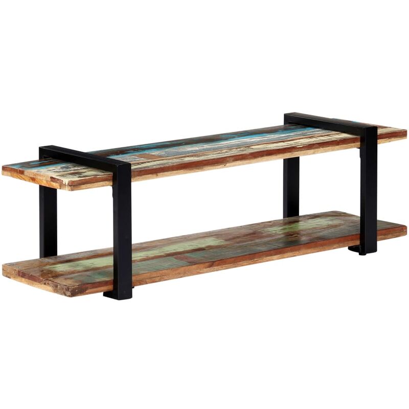 vidaXL TV-Schrank Recyceltes Massivholz 130x40x40cm - Mehrfarbig