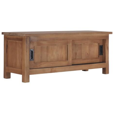 TV-Schrank 90×30×35 cm Massivholz Teak vidaXL