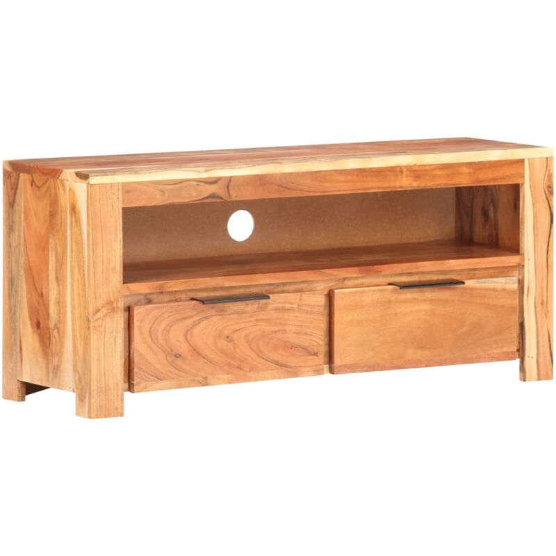 TV-Schrank 90x30x40cm Akazie Massivholz - Braun - Vidaxl