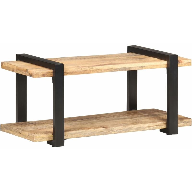 TV-Schrank 90x40x40 cm Raues Mangoholz - Braun