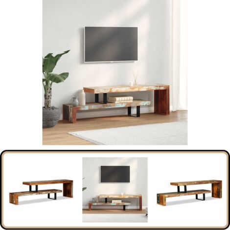 TV-Schrank Altholz Massiv - Holz TV Stand - Vintage TV Board - Holztv Schrank - Retro TV Tisch - Massivholzmöbel