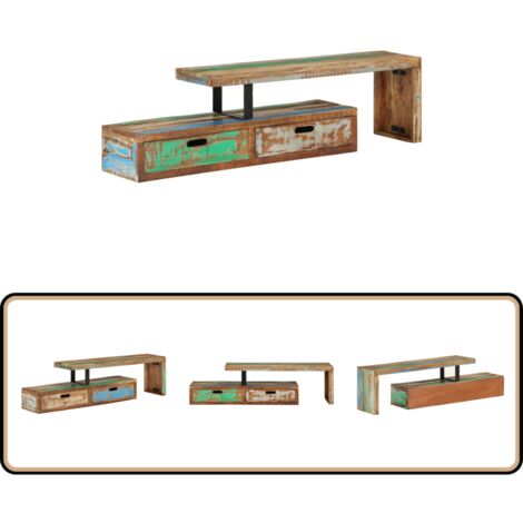 TV-Schrank Altholz Massiv - TV Schrank - Altholz - Vintage Stil - Wohnraum - Regal