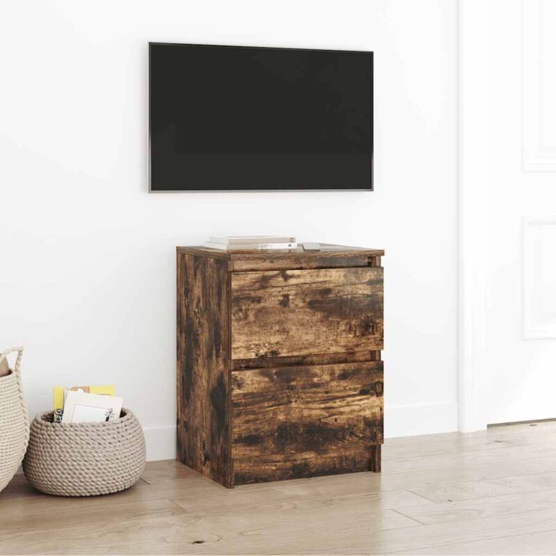 Tv-schrank Räuchereiche 40x35x54 Cm Holzwerkstoff Vidaxl