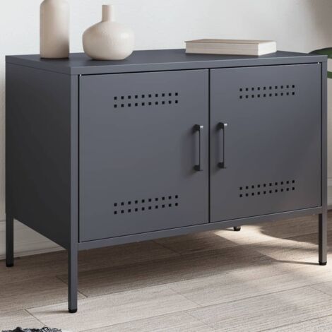 TV-Schrank anthrazit 68x39x50,5 cm Stahl