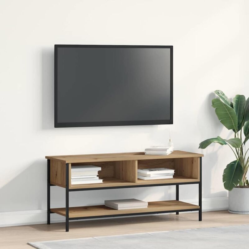 Vidaxl - Tv-schränk Eiche Handwerklich 100 X 35 X 45 Cm Holzwerkstoff