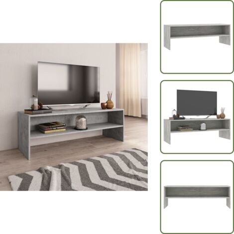 TV-Schrank Betongrau 120x40x40 cm Holzwerkstoff - TV Schrank - Holzscherz - Wohnzimmerschrank - Beton Grau - Sideboard