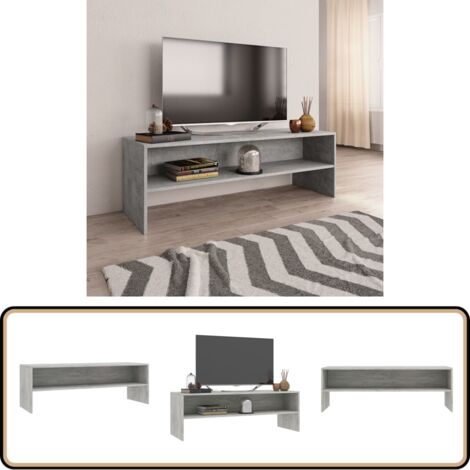TV-Schrank Betongrau 120x40x40 cm Holzwerkstoff - TV Schrank - Holzscherz - Wohnzimmerschrank - Beton Grau - Sideboard