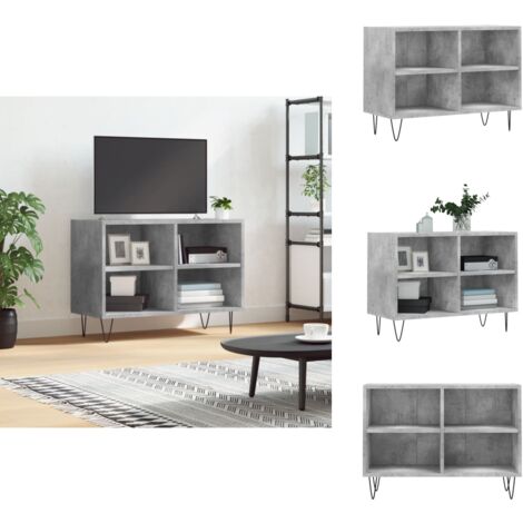 TV-Schrank Betongrau 69,5x30x50 cm Holzwerkstoff - TV Schrank - Holz Sideboard - Regal Grau - Wohnzimmer Dekoration - Fernseher Standregal