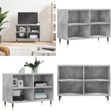 TV-Schrank Betongrau 69,5x30x50 cm Holzwerkstoff - TV Schrank - Holz Sideboard - Regal Grau - Wohnzimmer Dekoration - Fernseher Standregal - Home & Living