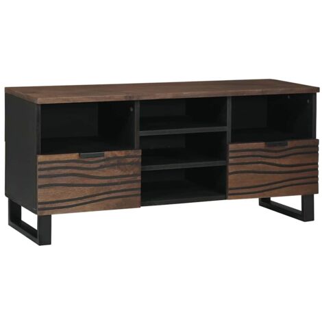 TV-Schrank Braun 100 x 33 x 46 cm massives Mangoholz vidaXL
