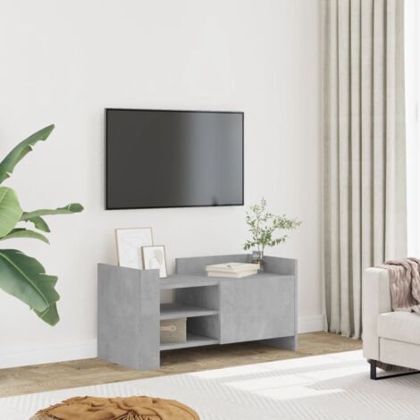 TV-Schrank grau Beton 80x35x40 cm aus Spanplatte