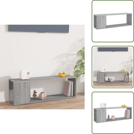 TV-Schrank Grau Sonoma 100x24x32 cm Holzwerkstoff - TV Schrank - Holzwerkstoff Möbel - Grau Sonoma - Wohnwand - Regal